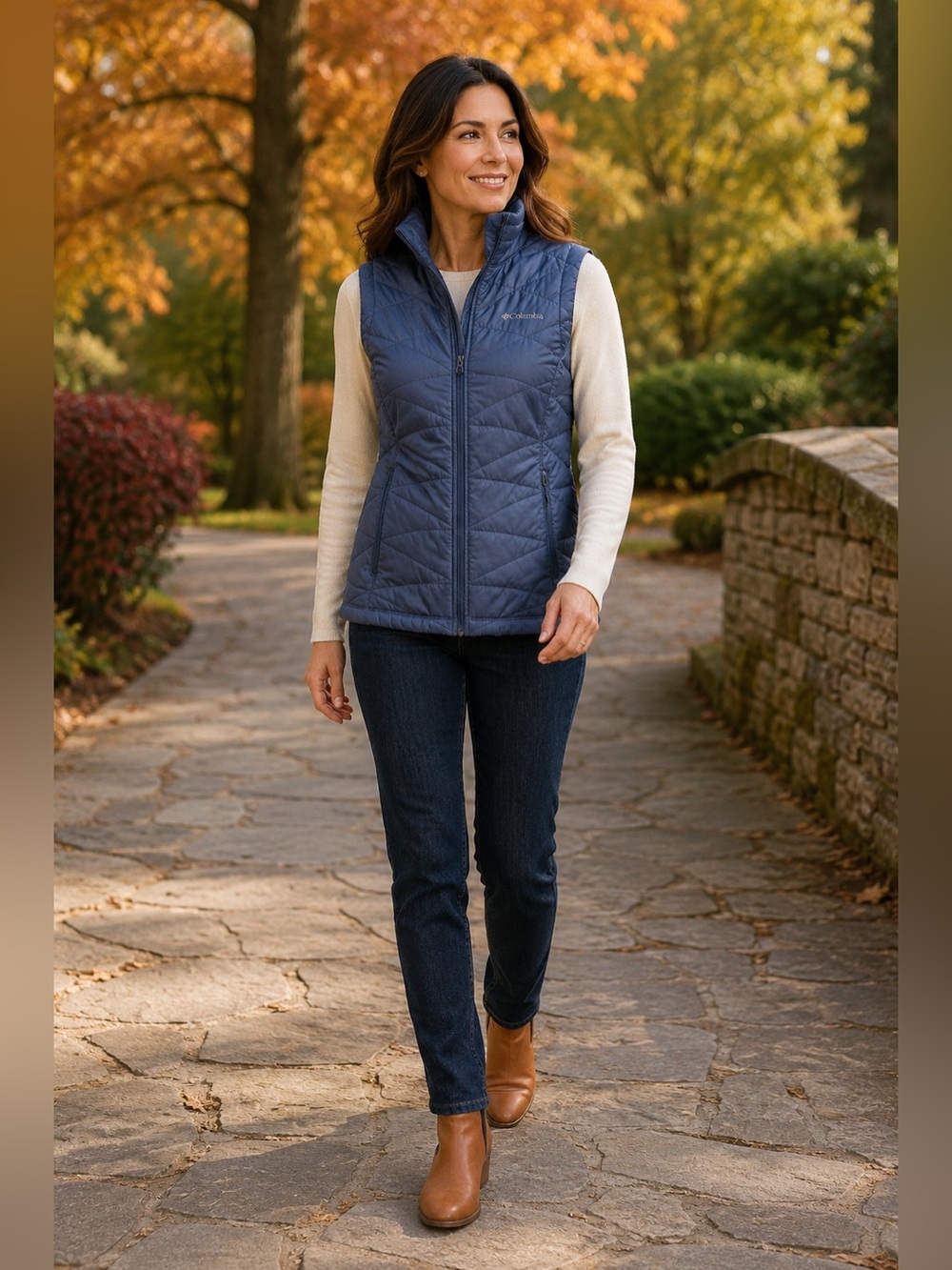Columbia Mighty Lite III Omni-Heat Quilted Vest Blue Women’s S